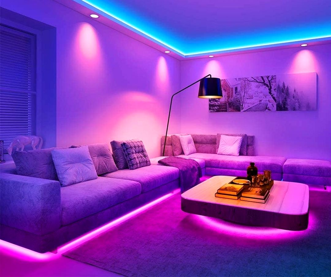 Trendy RGB strip Light in Room via Buzzfeed