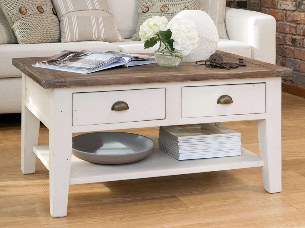 White French Coffee Tables with Drawer source Sacreativity