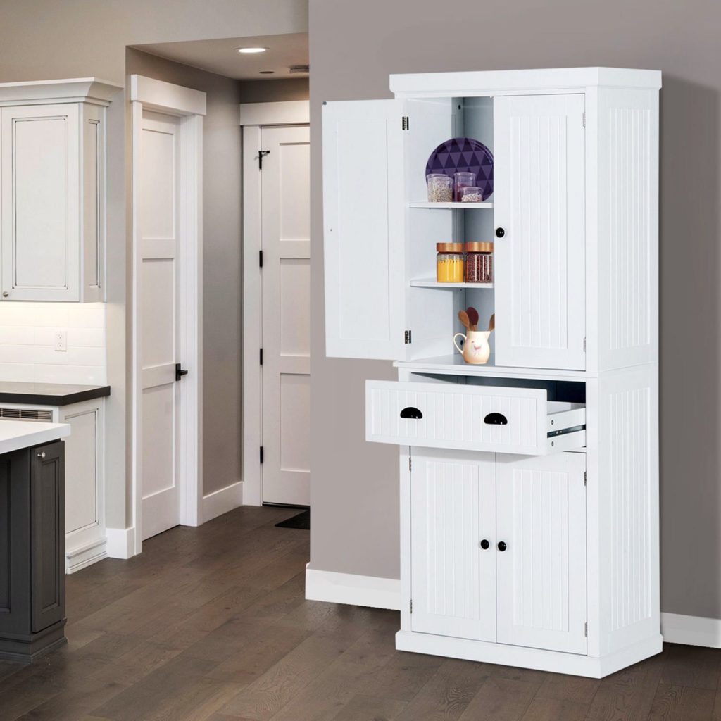 White Kitchen Storage Cabinet Cupboard source Creations-Volcans