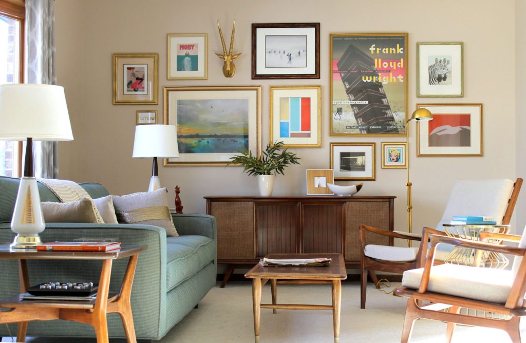 modern vintage living room from Pinterest