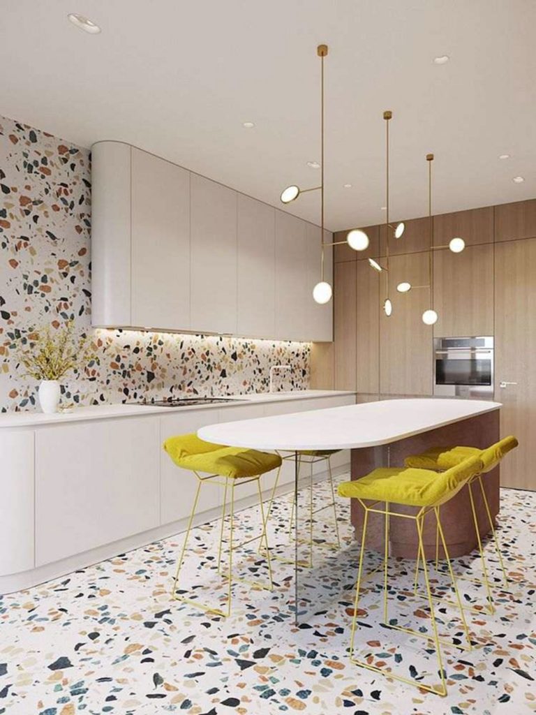 terrazzo tile in modern home interior design source Deavita