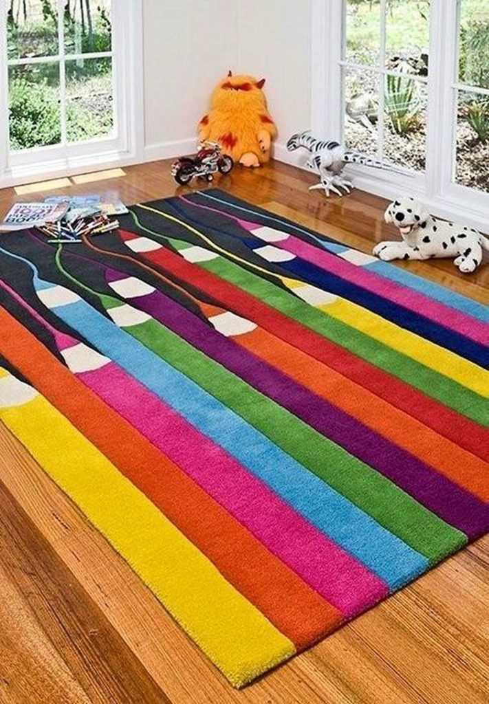 Cool Rainbow Carpet for Kids Room