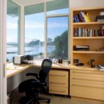 Corner desk in beach office from Full Home Living