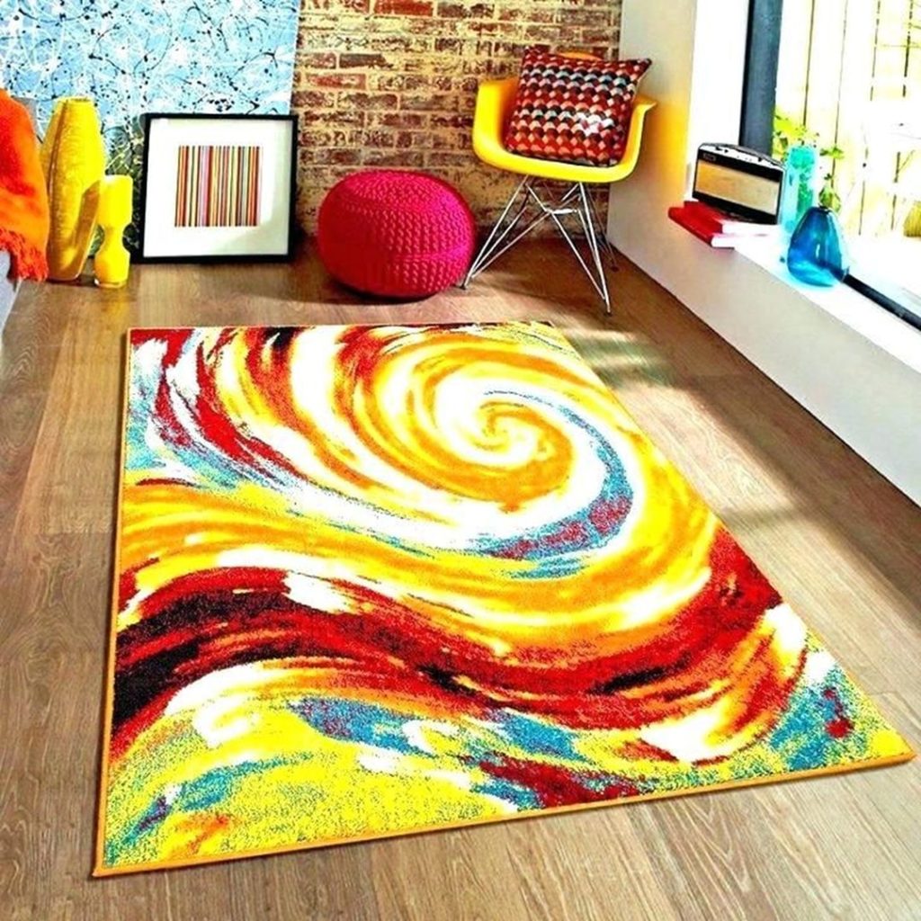 Large colorful Rugs playroom