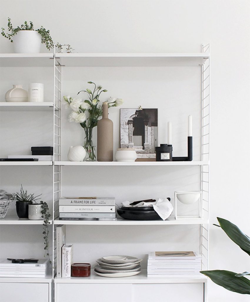 String styling shelf from The Design Chaser