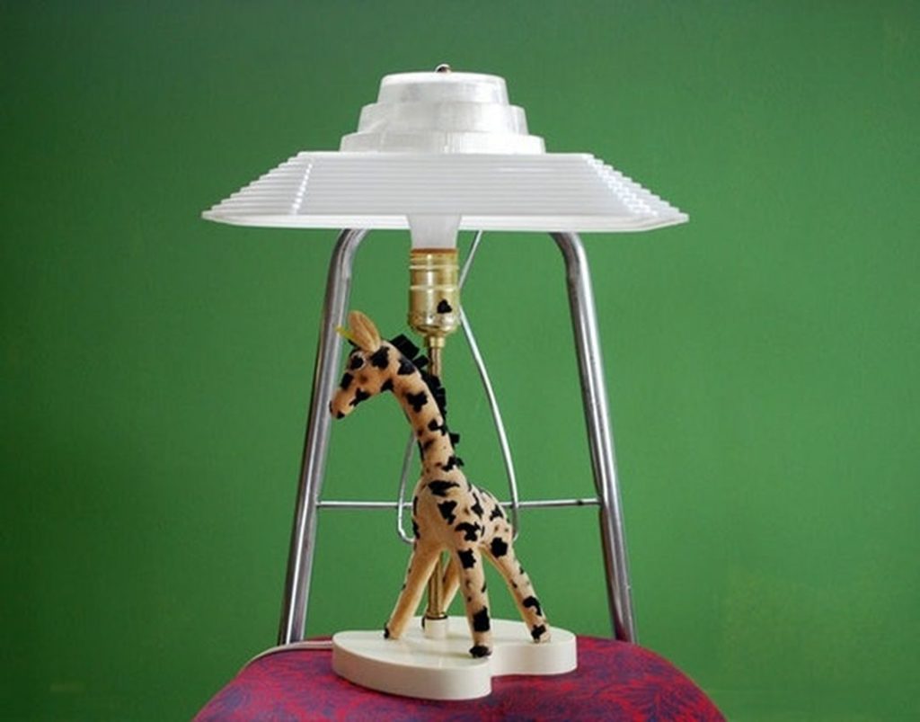 Vintage Giraffe Nursery Lamp